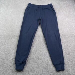 J Crew Pants Mens Small Blue Knit Authentic Fleece Joggers Drawstring Workout